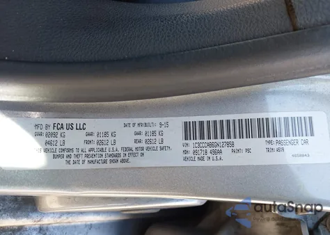 2016 Chrysler 200 Limited from USA, damaged, VIN 1C3CCCAB6GN127858